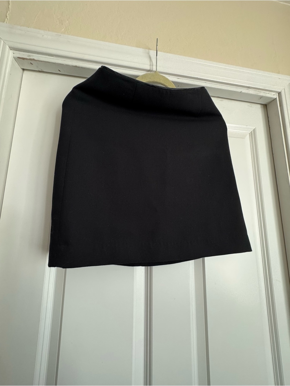 New Gap Size 1 Solid Black Rayon Blend Lined Mini Skirt